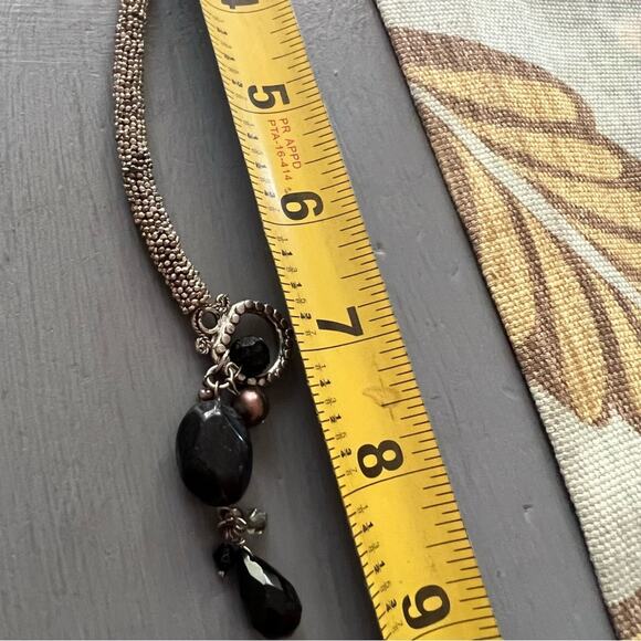 Silver Tone Beaded Toggle Bracelet - Picture 4 of 5